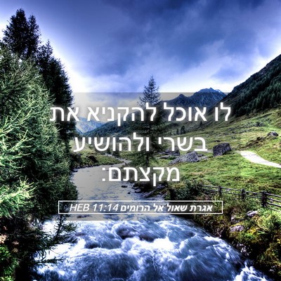 Picture 05 - אגרת שאול אל הרומים 11:14 HEB - לו אוכל להקניא את בשרי - Bible Verse Picture
