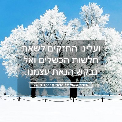 Picture 05 - אגרת שאול אל הרומים 15:1 HEB - ועלינו החזקים לשאת חלשות - Bible Verse Picture