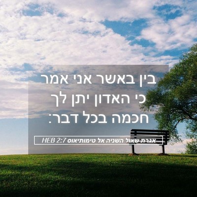 Picture 05 - אגרת שאול השניה אל טימותיאוס 2:7 HEB - בין באשר אני אמר כי האדון - Bible Verse Picture