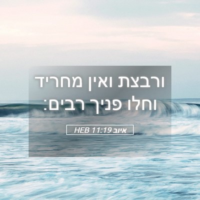 Picture 05 - איוב 11:19 HEB - ורבצת ואין מחריד וחלו פניך - Bible Verse Picture