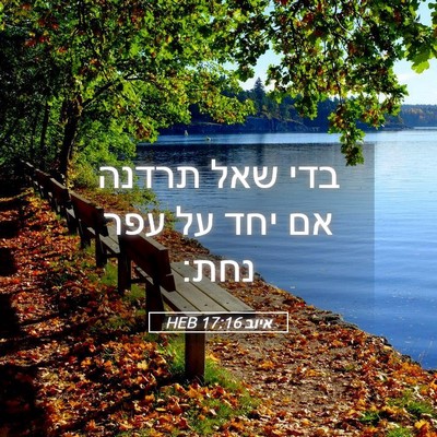 Picture 05 - איוב 17:16 HEB - בדי שאל תרדנה אם יחד על עפר - Bible Verse Picture