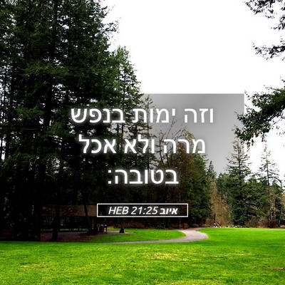 Picture 05 - איוב 21:25 HEB - וזה ימות בנפש מרה ולא אכל - Bible Verse Picture