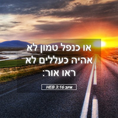 Picture 05 - איוב 3:16 HEB - או כנפל טמון לא אהיה כעללים - Bible Verse Picture