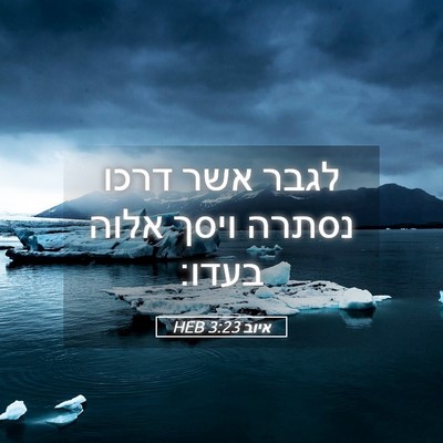 Picture 05 - איוב 3:23 HEB - לגבר אשר דרכו נסתרה ויסך - Bible Verse Picture