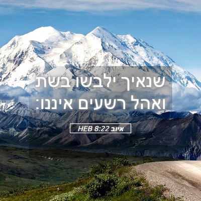 Picture 05 - איוב 8:22 HEB - שנאיך ילבשו בשת ואהל רשעים - Bible Verse Picture