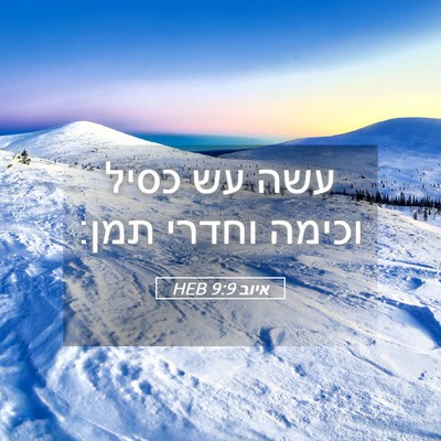 Picture 05 - איוב 9:9 HEB - עשה עש כסיל וכימה וחדרי - Bible Verse Picture