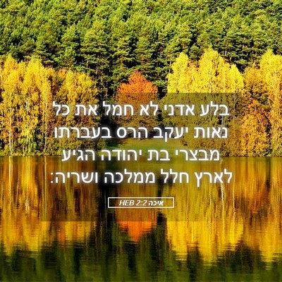 Picture 05 - איכה 2:2 HEB - בלע אדני לא חמל את כל נאות - Bible Verse Picture