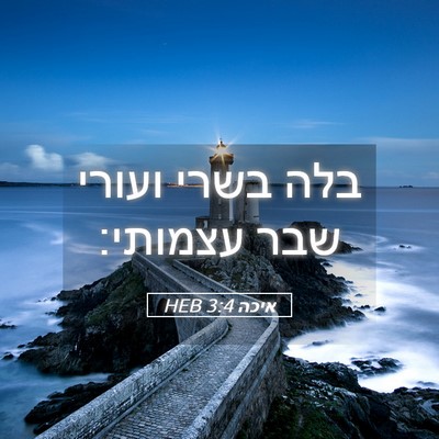 Picture 05 - איכה 3:4 HEB - בלה בשרי ועורי שבר - Bible Verse Picture