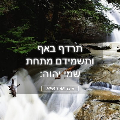 Picture 05 - איכה 3:66 HEB - תרדף באף ותשמידם מתחת שמי - Bible Verse Picture