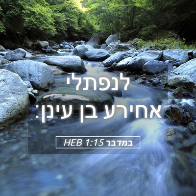 Picture 05 - במדבר 1:15 HEB - לנפתלי אחירע בן - Bible Verse Picture