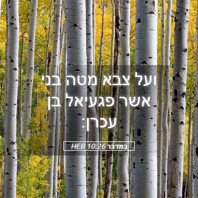 Picture 05 - במדבר 10:26 HEB - ועל צבא מטה בני אשר פגעיאל - Bible Verse Picture