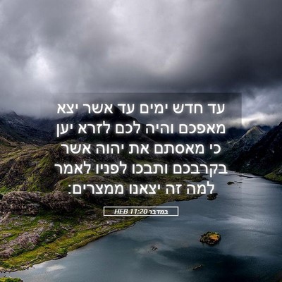 Picture 05 - במדבר 11:20 HEB - עד חדש ימים עד אשר יצא - Bible Verse Picture