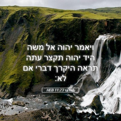 Picture 05 - במדבר 11:23 HEB - ויאמר יהוה אל משה היד יהוה - Bible Verse Picture