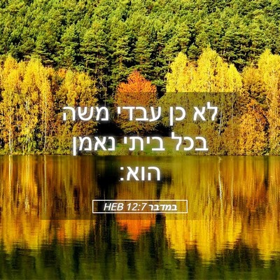 Picture 05 - במדבר 12:7 HEB - לא כן עבדי משה בכל ביתי - Bible Verse Picture