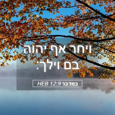 Picture 05 - במדבר 12:9 HEB - ויחר אף יהוה בם - Bible Verse Picture