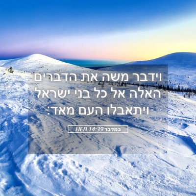 Picture 05 - במדבר 14:39 HEB - וידבר משה את הדברים האלה אל - Bible Verse Picture