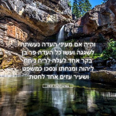 Picture 05 - במדבר 15:24 HEB - והיה אם מעיני העדה נעשתה - Bible Verse Picture