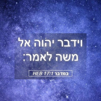 Picture 05 - במדבר 17:1 HEB - וידבר יהוה אל משה - Bible Verse Picture
