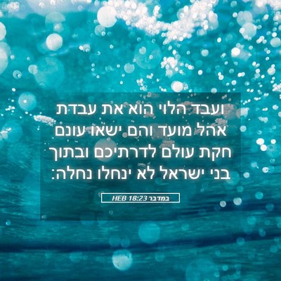 Picture 05 - במדבר 18:23 HEB - ועבד הלוי הוא את עבדת אהל - Bible Verse Picture