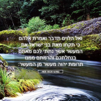 Picture 05 - במדבר 18:26 HEB - ואל הלוים תדבר ואמרת אלהם - Bible Verse Picture