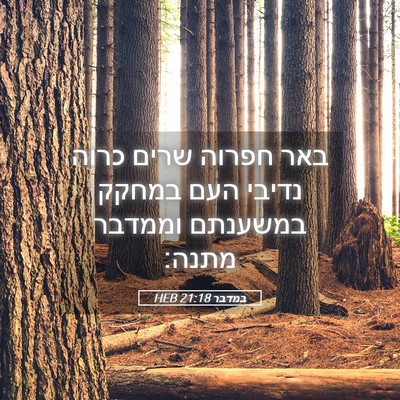 Picture 05 - במדבר 21:18 HEB - באר חפרוה שרים כרוה נדיבי - Bible Verse Picture