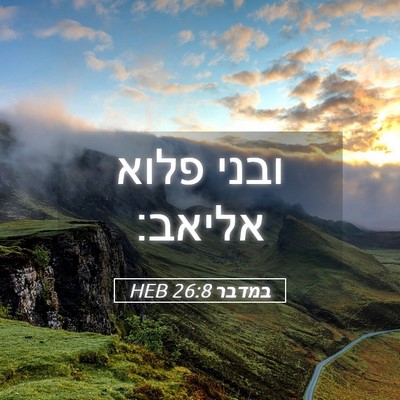 Picture 05 - במדבר 26:8 HEB - ובני פלוא - Bible Verse Picture