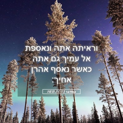 Picture 05 - במדבר 27:13 HEB - וראיתה אתה ונאספת אל עמיך - Bible Verse Picture