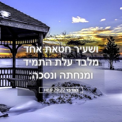 Picture 05 - במדבר 29:22 HEB - ושעיר חטאת אחד מלבד עלת - Bible Verse Picture