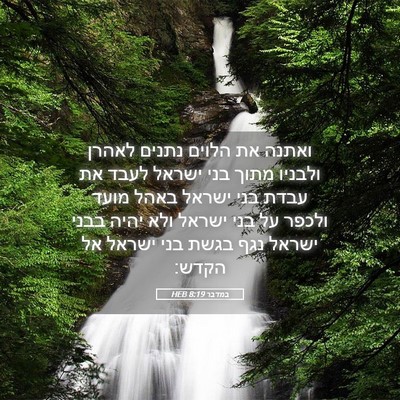 Picture 05 - במדבר 8:19 HEB - ואתנה את הלוים נתנים לאהרן - Bible Verse Picture