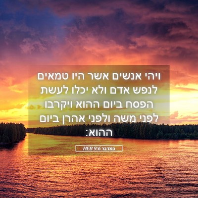 Picture 05 - במדבר 9:6 HEB - ויהי אנשים אשר היו טמאים - Bible Verse Picture