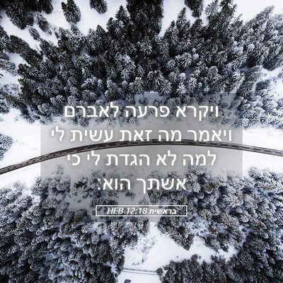 Picture 05 - בראשית 12:18 HEB - ויקרא פרעה לאברם ויאמר מה - Bible Verse Picture