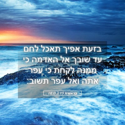 Picture 05 - בראשית 3:19 HEB - בזעת אפיך תאכל לחם עד שובך - Bible Verse Picture