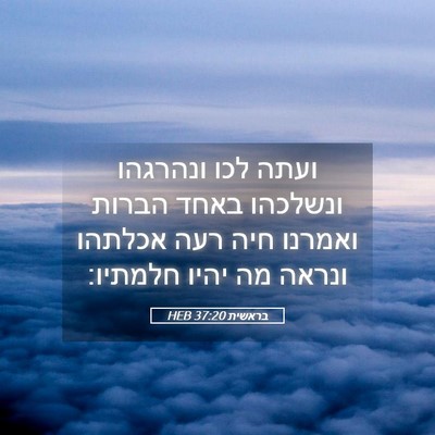 Picture 05 - בראשית 37:20 HEB - ועתה לכו ונהרגהו ונשלכהו - Bible Verse Picture