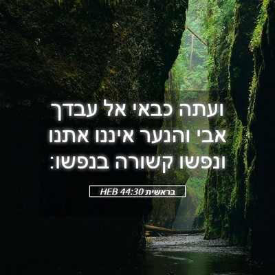 Picture 05 - בראשית 44:30 HEB - ועתה כבאי אל עבדך אבי והנער - Bible Verse Picture