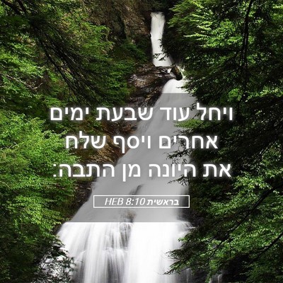 Picture 05 - בראשית 8:10 HEB - ויחל עוד שבעת ימים אחרים - Bible Verse Picture