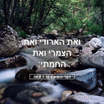 Picture 05 - דברי הימים א 1:16 HEB - ואת הארודי ואת הצמרי ואת - Bible Verse Picture