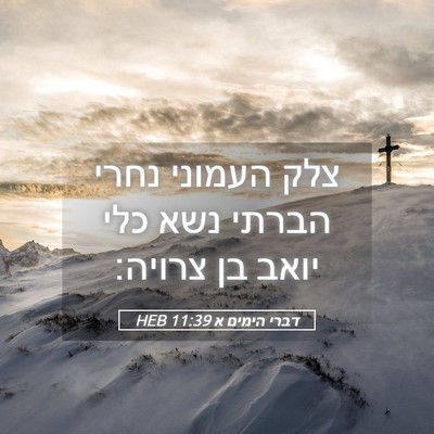 Picture 05 - דברי הימים א 11:39 HEB - צלק העמוני נחרי הברתי נשא - Bible Verse Picture