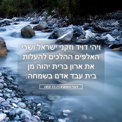 Picture 05 - דברי הימים א 15:25 HEB - ויהי דויד וזקני ישראל ושרי - Bible Verse Picture