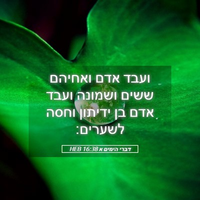 Picture 05 - דברי הימים א 16:38 HEB - ועבד אדם ואחיהם ששים - Bible Verse Picture