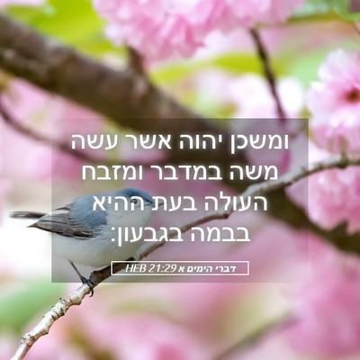Picture 05 - דברי הימים א 21:29 HEB - ומשכן יהוה אשר עשה משה - Bible Verse Picture