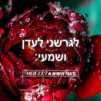 Picture 05 - דברי הימים א 23:7 HEB - לגרשני לעדן - Bible Verse Picture