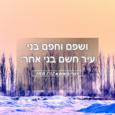 Picture 05 - דברי הימים א 7:12 HEB - ושפם וחפם בני עיר חשם בני - Bible Verse Picture