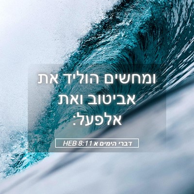 Picture 05 - דברי הימים א 8:11 HEB - ומחשים הוליד את אביטוב ואת - Bible Verse Picture