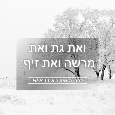 Picture 05 - דברי הימים ב 11:8 HEB - ואת גת ואת מרשה ואת - Bible Verse Picture