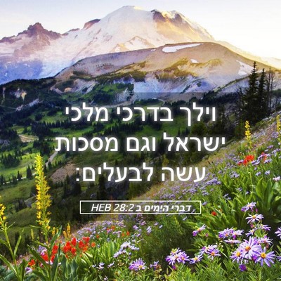 Picture 05 - דברי הימים ב 28:2 HEB - וילך בדרכי מלכי ישראל וגם - Bible Verse Picture