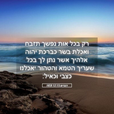 Picture 05 - דברים 12:15 HEB - רק בכל אות נפשך תזבח ואכלת - Bible Verse Picture