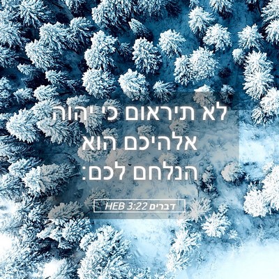 Picture 05 - דברים 3:22 HEB - לא תיראום כי יהוה אלהיכם - Bible Verse Picture