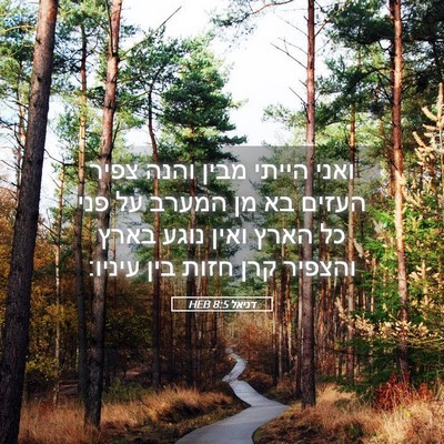 Picture 05 - דניאל 8:5 HEB - ואני הייתי מבין והנה צפיר - Bible Verse Picture