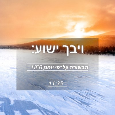 Picture 05 - הבשורה על־פי יוחנן 11:35 HEB - ויבך - Bible Verse Picture