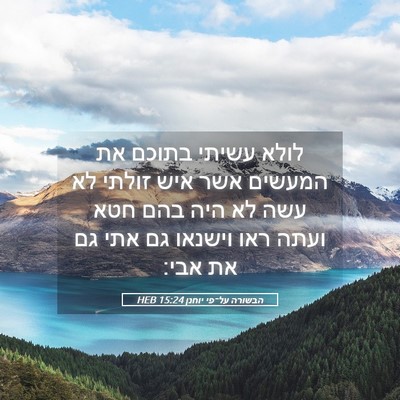 Picture 05 - הבשורה על־פי יוחנן 15:24 HEB - לולא עשיתי בתוכם את המעשים - Bible Verse Picture